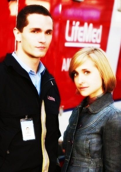 Allison Mack and Sam Witwer