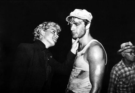Marlon Brando and Shelley Winters