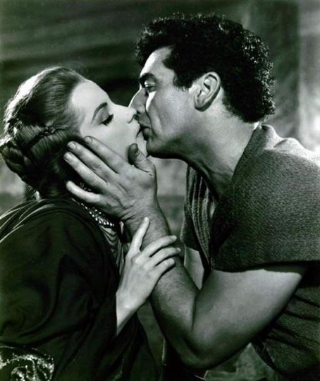 Debra Paget and Victor Mature