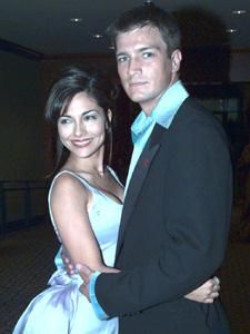 Nathan Fillion and Vanessa Marcil