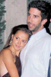 Carla Alapont and David Schwimmer