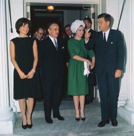 Grace Kelly and John Kennedy