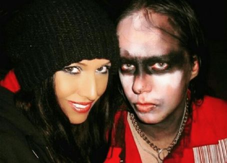 Joey Jordison and Amanda Victoria (model)