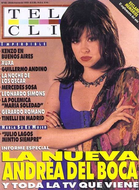 Andrea Del Boca Tele Clic Magazine 29 March 1993 Cover Photo