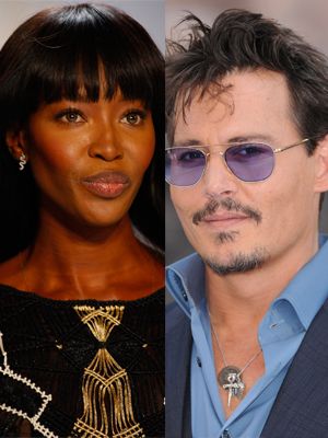 Naomi Campbell and Johnny Depp