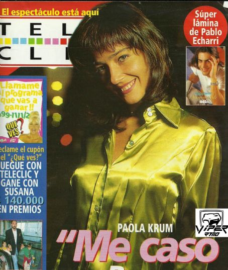 Paola Krum Tele Clic Magazine November 1996 Cover Photo Argentina