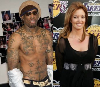 Jeanie Buss and Dennis Rodman