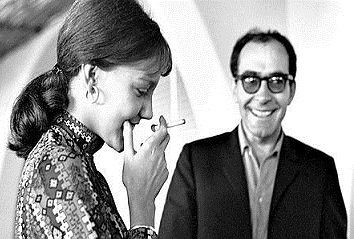 Anne Wiazemsky and Jean-Luc Godard