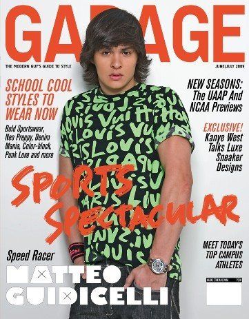 Matteo Guidicelli Garage Magazine June 2009 Cover Photo Philippines