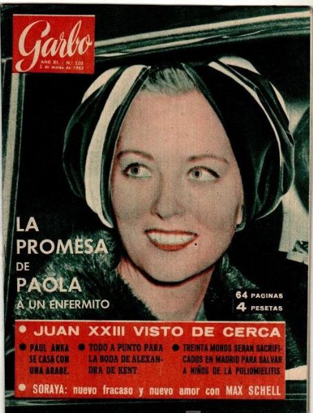 Queen Paola, Garbo Magazine 02 March 1963 Cover Photo - Spain