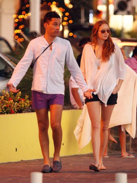 Lily Cole and Enrique Murciano  in St. Barthelemy - January 1, 2009