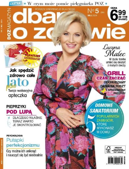 Lucyna Malec Dbam O Zdrowie Magazine May 2024 Cover Photo Poland