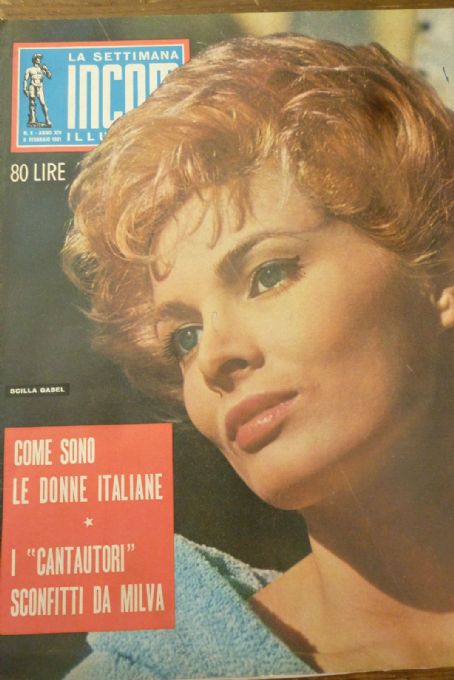 Scilla Gabel, La Settimana Incom Magazine 09 February 1961 Cover Photo ...