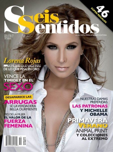 Lorena Rojas, Seis Sentidos Magazine March 2011 Cover Photo - Mexico