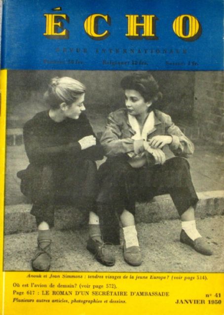 Anouk Aimée - Echo Magazine Cover [France] (January 1950)