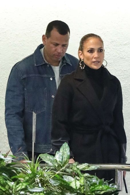 Jennifer Lopez and Alex Rodriguez – Exit a business meeting in Weswood