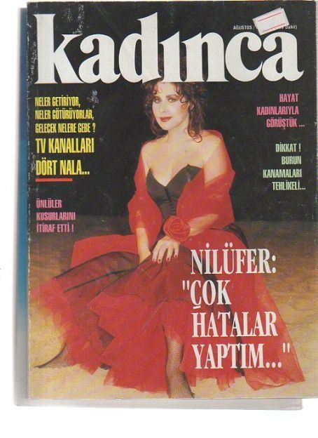 Nilüfer, Kadinca Magazine August 1992 Cover Photo - Turkey