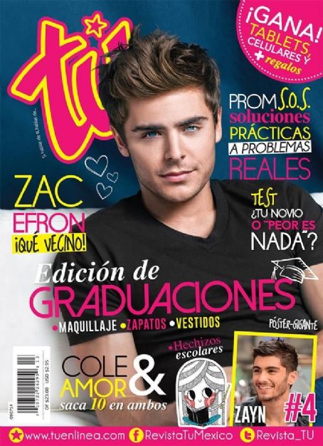 Zac Efron, Tu Magazine 09 July 2014 Cover Photo - Mexico