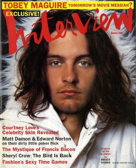 Tobey Maguire - Interview Magazine Cover [United States] (October 1998)