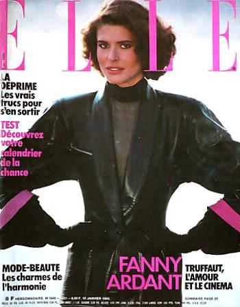 Fanny Ardant, Elle Magazine 10 January 1983 Cover Photo - France