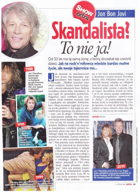 Jon Bon Jovi - Show Magazine Pictorial [Poland] (21 February 2022)