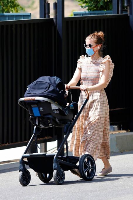 Kate Mara – Out for a stroll with her baby in Los Feliz