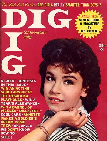 Annette Funicello - DIG Magazine Cover [United States] (July 1960)