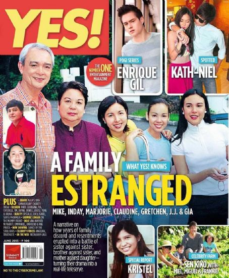 Kathryn Bernardo, Daniel Padilla, Enrique Gil, Gretchen Barretto, Marjorie Barretto, Claudine Barretto - Yes Magazine Cover [Philippines] (June 2013)