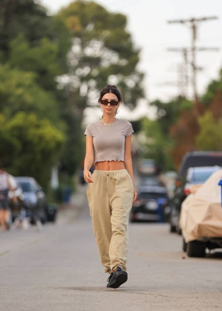 Emily Ratajkowski Shows Off Her Abs While Out For A Walk In Los Angeles Emily Ratajkowski 