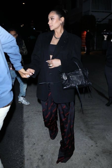 Shay Mitchell – With Matte Babel dinner candids at Giorgio Baldi in Santa Monica