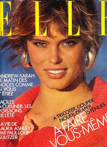 Renée Simonsen, Elle Magazine August 1986 Cover Photo - France