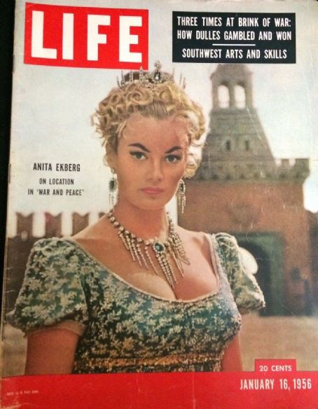 Anita Ekberg - Life Magazine Cover [United States] (16 January 1956)