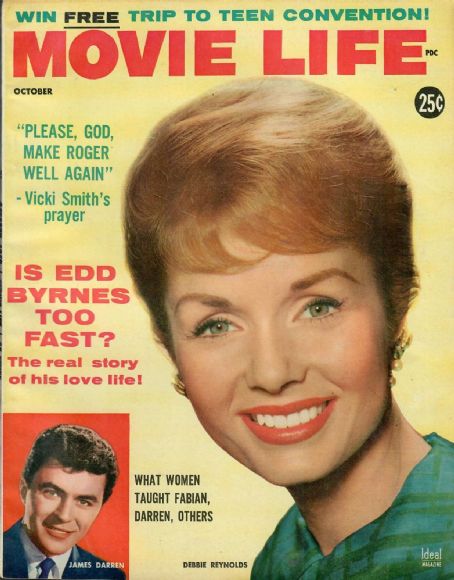 Debbie Reynolds, Movie Life Magazine October 1959 Cover Photo - United ...