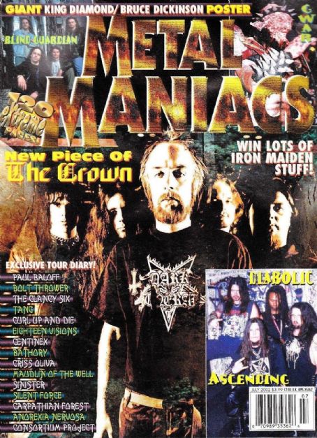 The Crown, Metal Maniacs Magazine July 2002 Cover Photo - United States