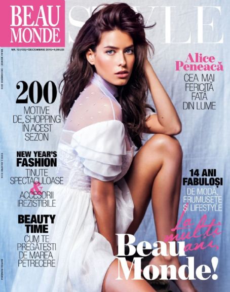 Alice Peneaca, Beau Monde Magazine December 2015 Cover Photo - Romania