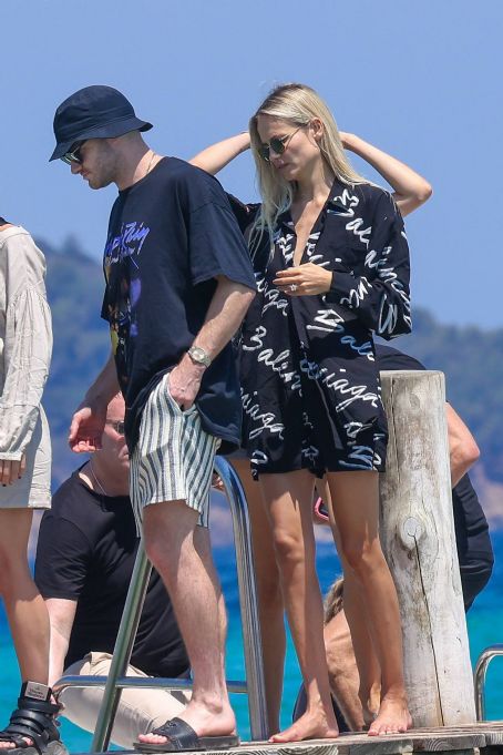 Natasha Poly – With Peter Bakker are seen at the Club 55 Beach in Saint-Tropez