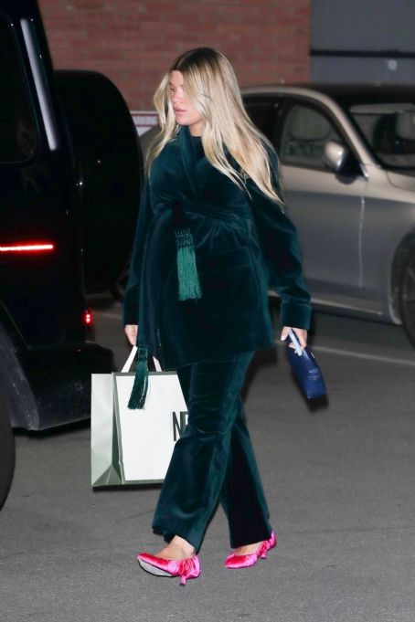 Sofia Richie – Display her growing baby bump while exiting the NB44 party