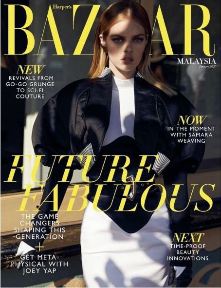 Samara Weaving, Harper's Bazaar Magazine January 2020 Cover Photo ...