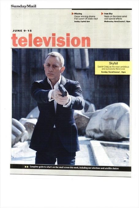 Daniel Craig, Skyfall - Television Magazine Cover [Cyprus] (9 July 2013)