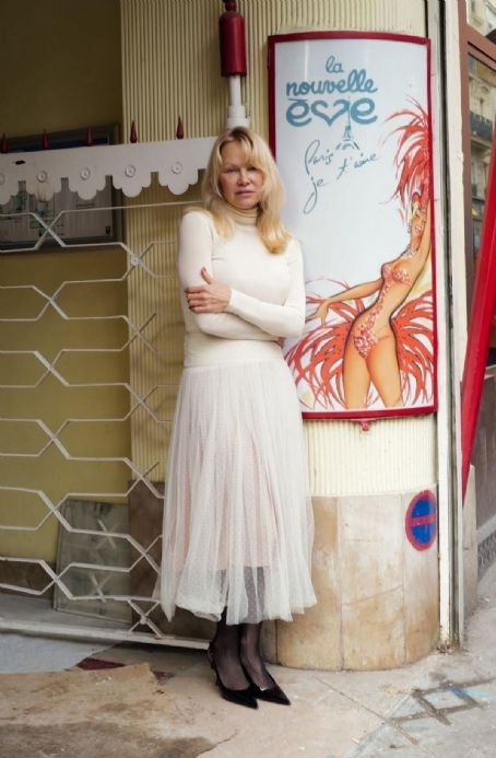 Pamela Anderson Shooting Commercial for Dior in Paris