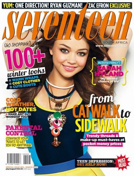 Sarah Hyland, Seventeen Magazine August 2012 Cover Photo - South Africa