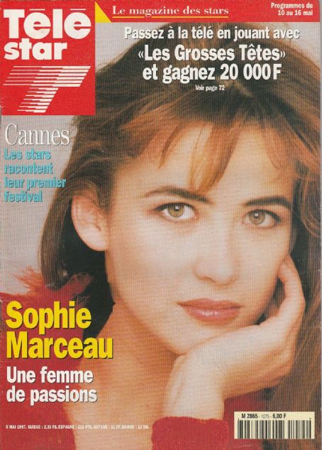 Sophie Marceau, Télé Star Magazine 05 May 1997 Cover Photo - France