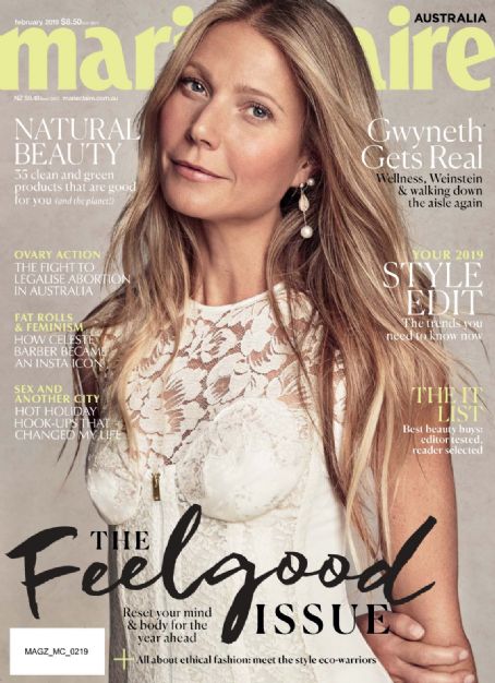 Gwyneth Paltrow, Marie Claire Magazine February 2019 Cover Photo ...