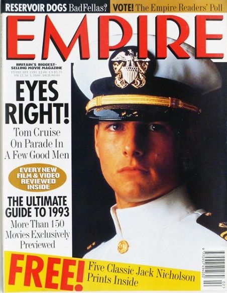 Tom Cruise Empire Magazine February 1993 Cover Photo United States