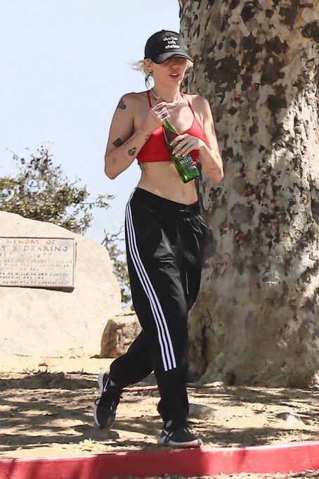 Miley Cyrus – Seen while hiking in the Hollywood Hills