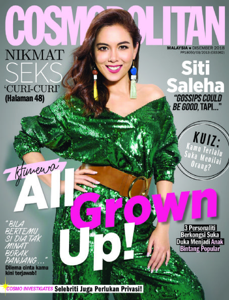 Siti Saleha, Cosmopolitan Magazine December 2018 Cover Photo - Malaysia