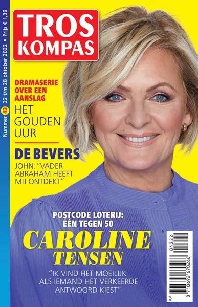 Caroline Tensen, Tros Kompas Magazine 07 November 2022 Cover Photo ...