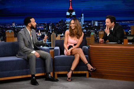 Chrissy Teigen – With John Legend at The Tonight Show Starring Jimmy Fallon