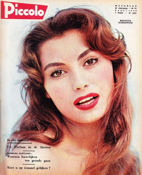 Rosanna Schiaffino, Piccolo Magazine 05 July 1959 Cover Photo - Belgium