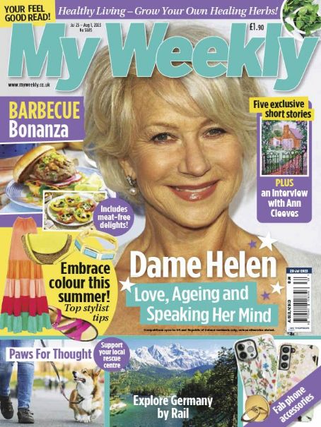 Helen Mirren, My Weekly Magazine 25 July 2023 Cover Photo - United Kingdom